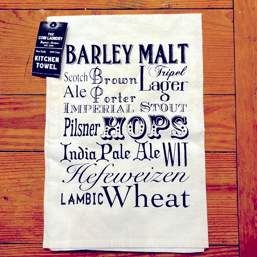 NWT The Coin Laundry White & Black Kitchen Towel
